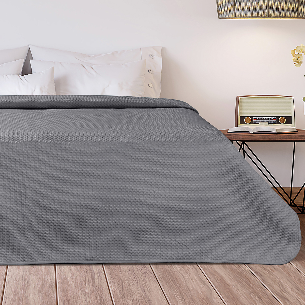 Mininal,Contemporary,Style,Bedroom,3d,Render,there,Are,Wooden,Floor,Decorate