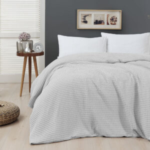 Πικέ μονή waffle Art 1990 Silver 170x240 Γκρι Beauty Home