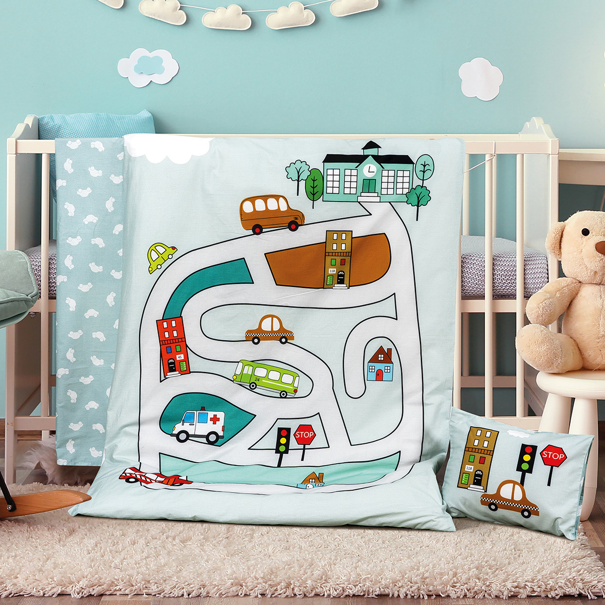 Modern,Baby,Room,Interior,With,Crib,And,Rocking,Chair
