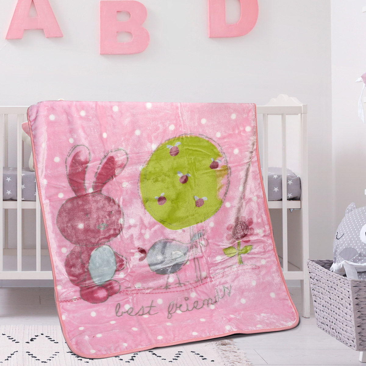 Cute,Baby,Room,Interior,With,Crib,And,Chest,Of,Drawers