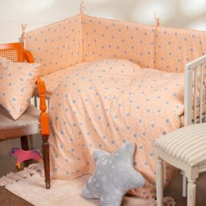 Σεντόνι Λίκνου (85x110) Melinen Baby Line Mini Stars Rose