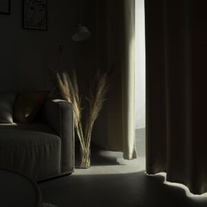 Beauty Home Κουρτίνα Blackout σκίασης με 8 κρίκους Ideal Art 8400 140x270 Μπεζ - Image 4