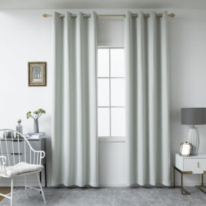 Beauty Home Κουρτίνα Blackout σκίασης με 8 κρίκους Ideal Art 8400 140x270 Γκρι