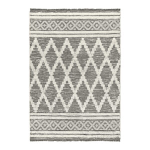 Χαλί βαμβακερό Morocotton 9235 150x220 Γκρι Beauty Home