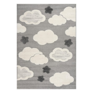 Χαλί Loop Art 9558 Grey white Γκρι λευκό Beauty Home