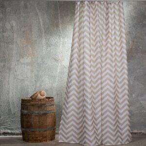 Κουρτίνα Μπάνιου (180x180) Melinen Zig Zag Beige
