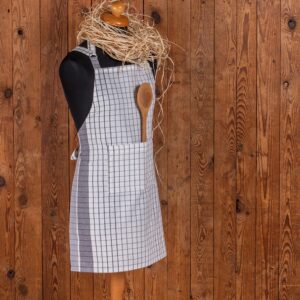 Ποδιά Κουζίνας (60x75) Melinen Pepper Check Grey