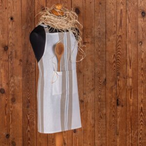 Ποδιά Κουζίνας (60x75) Melinen Pepper Stripe Mocca