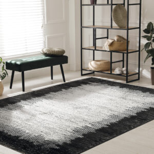 Χαλί Prestige Art 9321 Grey Black - Γκρι Μαύρο Beauty Home