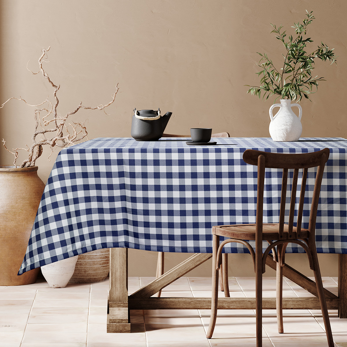 Mediterranean,Interior,Template.,Wall,Mockup,,Chair,,Table,And,Terracotta,Pottery