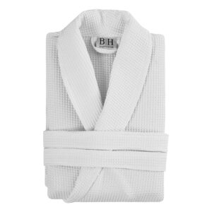 Μπουρνούζι Contour 100% Cotton Πικέ M/L Λευκό