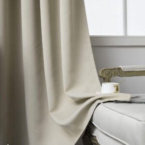 Beauty Home Κουρτίνα Blackout σκίασης με 8 κρίκους Ideal Art 8400 140x270 Άμμου - Image 3
