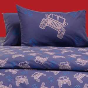 Ζεύγος Παιδικές Μαξιλαροθήκες (50×70) Melinen Trucks Blue