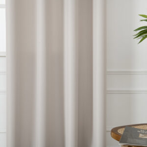 Beauty Home Κουρτίνα μεσαίας σκίασης με 8 μεταλλικούς κρίκους Effect Art 8443 140x270 Εκρού - Image 3