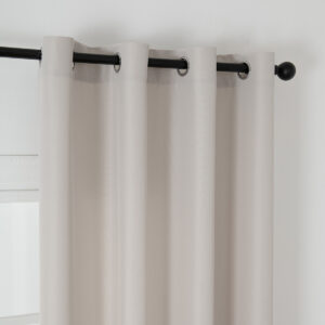 Beauty Home Κουρτίνα μεσαίας σκίασης με 8 μεταλλικούς κρίκους Effect Art 8443 140x270 Εκρού - Image 6