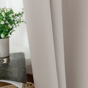 Beauty Home Κουρτίνα μεσαίας σκίασης με 8 μεταλλικούς κρίκους Effect Art 8443 140x270 Εκρού - Image 7
