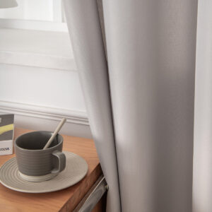 Beauty Home Κουρτίνα μεσαίας σκίασης με 8 μεταλλικούς κρίκους Effect Art 8443 140x270 Ασημί - Image 11