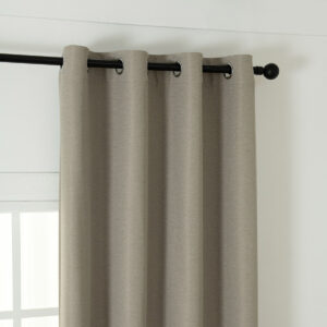 Beauty Home Κουρτίνα Blackout Jacquard σκίασης με 8 μεταλλικούς κρίκους Glare Art 8444 140x270 Άμμου - Image 5