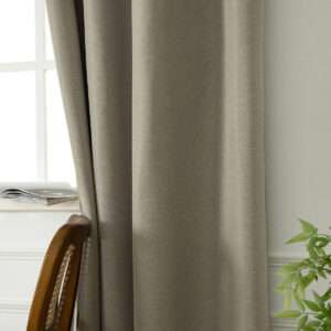 Beauty Home Κουρτίνα Blackout Jacquard σκίασης με 8 μεταλλικούς κρίκους Glare Art 8444 140x270 Άμμου - Image 7