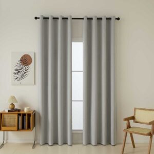 Beauty Home Κουρτίνα Full Blackout σκίασης με 8 κρίκους Total Art 8446 140x270 Ασημί - Image 1