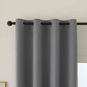 Beauty Home Κουρτίνα Full Blackout σκίασης με 8 κρίκους Total Art 8446 140x270 Ανθρακίτης - Image 5