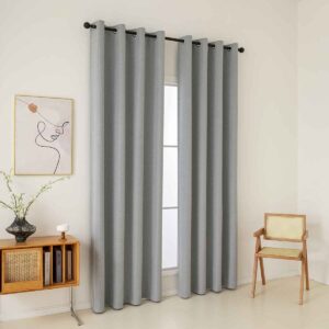 Beauty Home Κουρτίνα Full Blackout σκίασης με 8 κρίκους Total Art 8446 140x270 Γκρι - Image 3