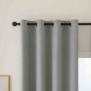 Beauty Home Κουρτίνα Full Blackout σκίασης με 8 κρίκους Total Art 8446 140x270 Γκρι - Image 6