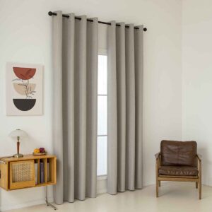 Beauty Home Κουρτίνα Full Blackout σκίασης με 8 κρίκους Total Art 8446 140x270 Άμμου - Image 3