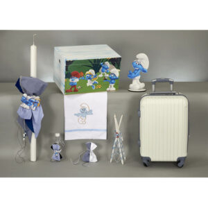 Σετ βάπτισης για αγόρι με θέμα Στρουμφάκια