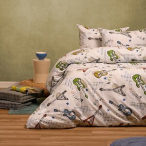 ΣΕΤ ΣΕΝΤΟΝΙΑ ΦΑΝΕΛΕΝΙΑ ΜΟΝΑ (Λ) MUSIC ICE (100X200+30) WINTER LINE KIDS MELINEN