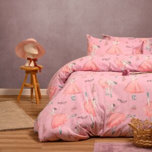 Σετ Φανελένια Σεντόνια Μονά (170x260) Melinen Winter Line Bellet Pink