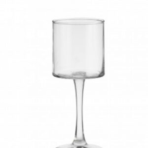 Κηροπήγιο γυάλινο με πόδι cilindro 11x25Υcm - Image 1