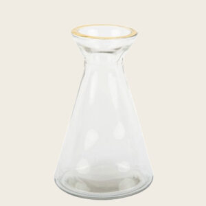 ΒΑΖΑΚΙ ΚΩΝΙΚΟ ΜΕ ΧΡΥΣΟ ΣΤΟΜΙΟ 11×6,8cm Beauty Home - Image 1