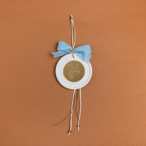 ΚΡΕΜΑΣΤΟ ΣΤΡΟΓΓΥΛΟ ΚΕΡΑΜΙΚΟ ME PLEXI MY 1st CHRISTMAS ΓΑΛΑΖΙΟ Beauty Home - Image 1