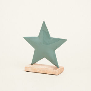 ΜΕΛΛΙΚΟ ΑΣΤΕΡΙ ΜΕ ΒΑΣΗ 15 x 16 CM ΧΑΚΙ Beauty Home - Image 1