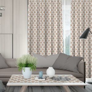 LINO ΚΟΥΡΤΙΝΑ CELL 101 ΜΕ ΤΡΕΣΑ BEIGE 135X270