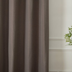 Beauty Home Κουρτίνα Blackout Jacquard σκίασης με 8 μεταλλικούς κρίκους Glare Art 8444 140x270 Μόκα - Image 3