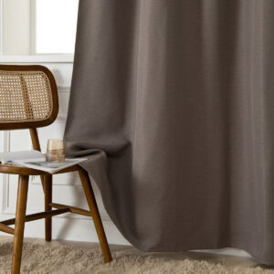 Beauty Home Κουρτίνα Blackout Jacquard σκίασης με 8 μεταλλικούς κρίκους Glare Art 8444 140x270 Μόκα - Image 9