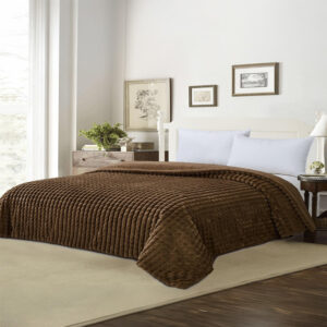 Κουβέρτα Fleece Υπέρδιπλη Με Γουνάκι (220×240) Rabbit Loft Brown