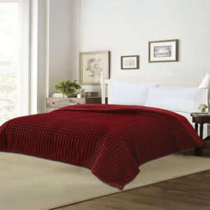 Κουβέρτα Fleece Υπέρδιπλη Με Γουνάκι (220×240) Rabbit Loft Bordeaux