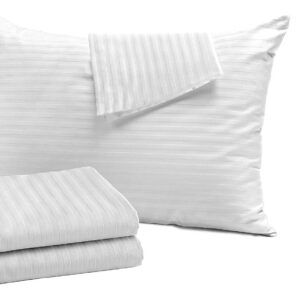 Σετ σεντόνια υπέρδιπλα (220x240) Satin Stripe 1cm 100% βαμβακερό - Image 2