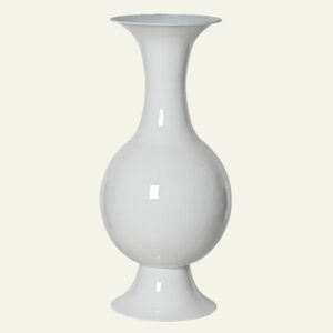 Beauty Home Μεταλλικό Βάζο Λευκό 25 x 56 cm - Image 1