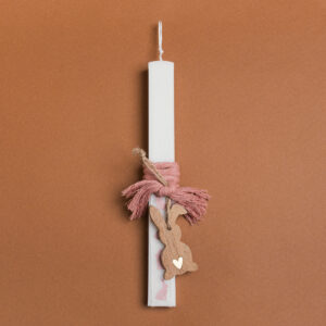Beauty Home ΛΑΜΠΑΔΑ 33cm ΞΥΛΙΝΟΣ ΛΑΓΟΣ ΣΑΠΙΟ ΜΗΛΟ ΚΟΡΔΟΝΙ - Image 1