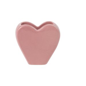Beauty Home Κεραμικό Βάζο Καρδιά Ροζ 8,5 x 8,5 x 3,4 CM - Image 1