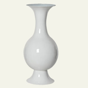 Beauty Home Μεταλλικό Βάζο Λευκό 77 x 39 cm - Image 1