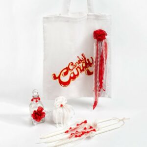 Τσάντα με σετ λαδιού βάπτισης Candy Candy