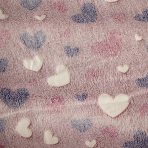 LINO ΚΟΥΒΕΡΤΑ FLEECE SHERPA ΦΩΣΦΟΡΙΖΕ HERZ PINK 160X220 - Image 3