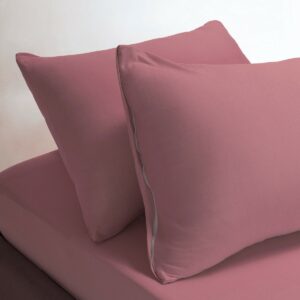 ΣΕΝΤΟΝΙ JERSEY (ΣΕΤ 3 ΤΕΜ.) 180Χ200+35 DUSTY PINK MELINEN