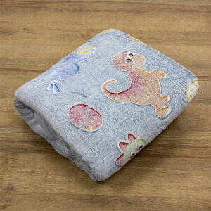 LINO ΚΟΥΒΕΡΤΑ FLEECE ΦΩΣΦΟΡΙΖΕ VOLCANO GREY-CIEL 110X150 - Image 5