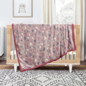 LINO ΚΟΥΒΕΡΤΑ FLEECE SHERPA ΦΩΣΦΟΡΙΖΕ HERZ PINK 110X150 - Image 3